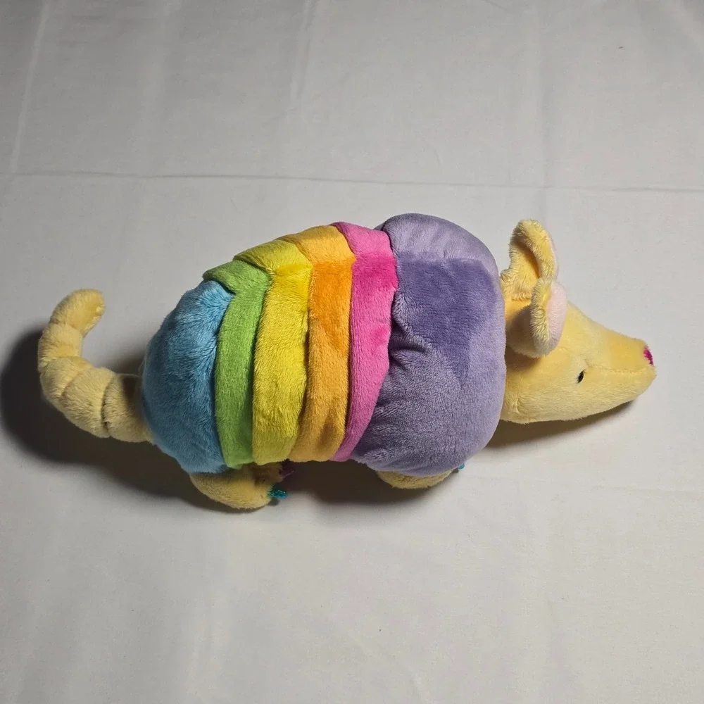 Ganz Rainbow Armadillo Plush Stuffed Animal Multi Color Striped 11 Inch toy